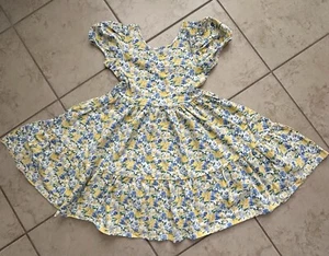 Janie & Jack Big Girl Sz 12 Floral Spring Summer Easter Dress Blue & Yellow NWT - Picture 1 of 4