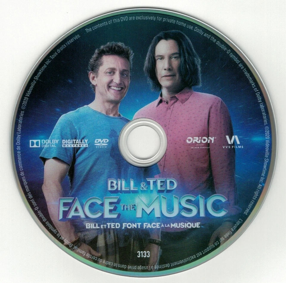 Bill & Ted Face the Music (DVD disc) 2020 Keanu Reeves, Alex Winter - Image 1 of 1