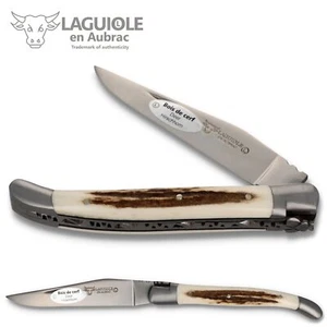 Navaja Laguiole Aubrac L0211BCIF 11 cm cuerno de ciervo cuchillo cuerno hoja mate - Imagen 1 de 7