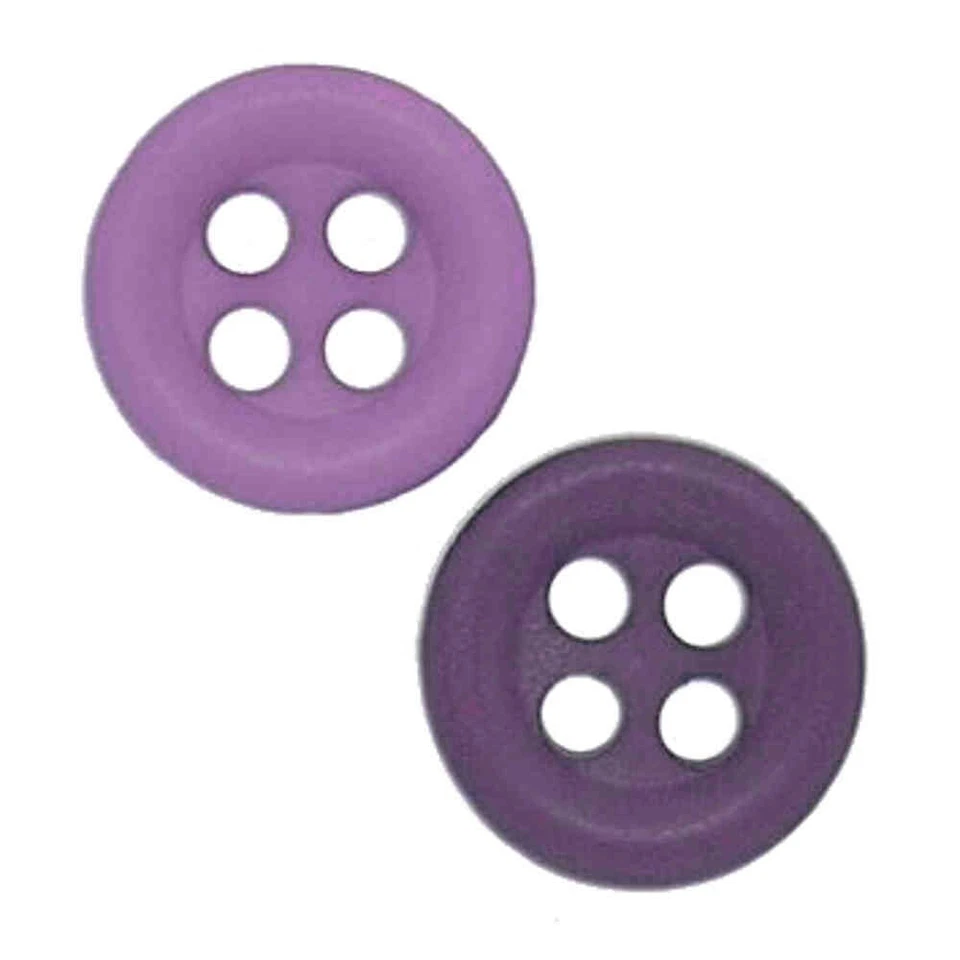 PURPLE / MAUVE 4 HOLE RIM BUTONS 9mm - Image 1 of 1