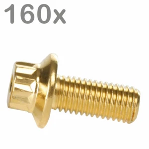 160 pernos de llanta dividida M7x16 acero inoxidable aspecto dorado para BBS Rial Schmidt O.Z. Dy - Imagen 1 de 5
