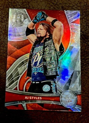 2022 Panini Chronicles WWE - AJ STYLES *SPECTRA - True Silver Prizm!* #379 - Image 1 of 2
