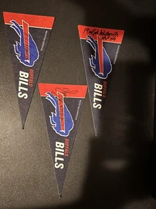 Thurman Thomas, Ralph Wilson Jr, Bruce Smith Autographed Mini Pennets - Picture 1 of 4