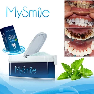 MySmile Teeth Whitening Powder Kit Tooth Coffee Soda Stains Removal Mint Flavor - Picture 1 of 10