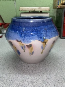 Old Pot Shop Zanesville Stoneware Co ZSC HTF Shape #104 Flower Vase Zasco Glaze - Picture 1 of 16