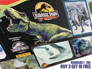 Panini Rare Jurassic Park 30th Anniversary Cards - Buy 3 Get 10 Free - #1 - 195 - Picture 1 of 6