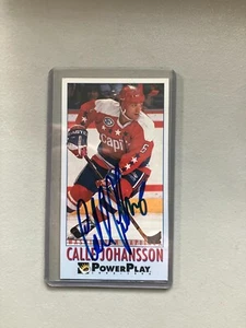 Calle Johansson Autographed Tall Boy Card (Corners small dings) - Picture 1 of 1