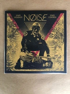 Shepard Fairey Signed Noise State Violence State Control 7" Record Obey NOS   - Picture 1 of 3