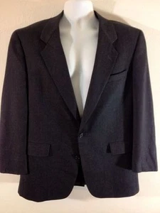 Hart Schaffner Marx 2 BTN Solid Charcoal Sport Coat Blazer Jacket Size 42R NICE  - Picture 1 of 9