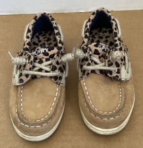 Girl's Sperry Top-Sider Boat Shoes Beige Coastfish Jr Size 9 (9M) *used* - Picture 1 of 8