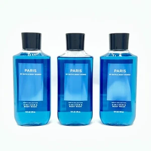 Juego de 3 lavado corporal y cabello 2 en 1 Bath & Body Works Paris para hombre de 10 oz, ¡NUEVO! - Imagen 1 de 3