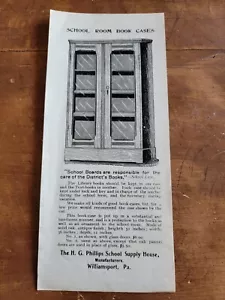 H.G. Phillips School Supply House Manufacturers Book Cases 1920 s Pamphlet Ad - Picture 1 of 2