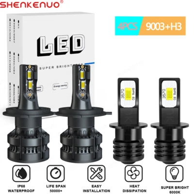 For Daewoo Nubira 1999-2002 Combo LED Headlight High Low Beam + Fog Light Bulbs Foto 1 de 4