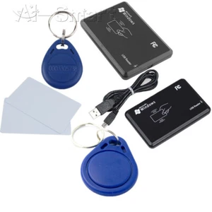 Smart USB RFID IC/ID Card Reader NFC Read Write 13.56MHz 125KHz + Card + Key Tag - Picture 1 of 28