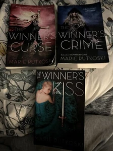 The Winner’s Trilogy LOT: Curse, Kiss, Crime Hardcover Mylar Wrap On Dust Covers - Picture 1 of 10