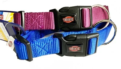 Collar Premium Perro Rosa Baya o Azul Brillante S-M o L-XL Cierre Seguro Trixi Foto 1 de 3