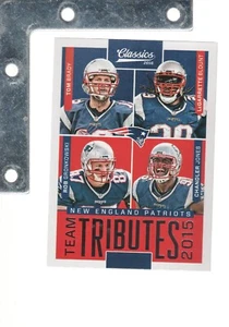 Panini Classics #15 2016 Tom Brady Team Tributes Gronk/2015 inserto casi nuevo + Patriots - Imagen 1 de 1