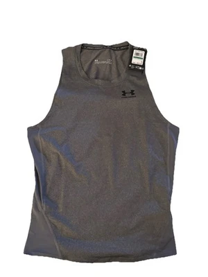 Camiseta sin mangas de compresión Under Armour Heat Gear gris grande para hombre  Foto 1 de 3