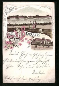 Lithographie Benrath, Königliches Schloss, Rückansicht 1898 - Picture 1 of 2