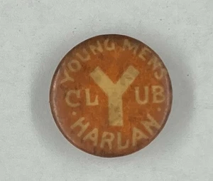 Young Mens Club Harlan. (CLYUB) Vintage Pinback 3/4 Inch - Picture 1 of 4