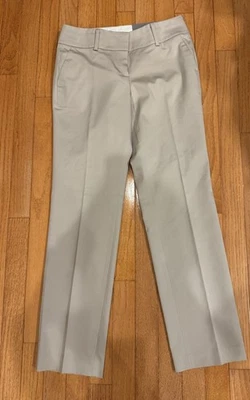 NWT Ann Taylor Petite 0P Khaki Signature Fit Straight Leg Pants - Image 1 of 4