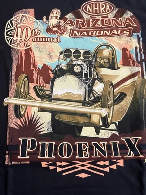 CAMISETA RETRO NHRA DRAG RACING OFFICAL 2025 40th ARIZONA NATIONALS negra talla 3X Foto 1 de 2