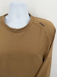 UNRL Men's 2XL Athletic Sweatshirt Crewneck Sweater Solid Yellow Gold Stretch - Picture 1 of 8