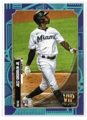 2021 Topps Transcendent VIP BLUE RC Jazz Chisholm! Yankees Rookie One of One 1/1 - Image 1 of 2