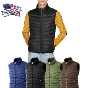 Giacca Buffer Gilet Da Uomo Cappotto A Bolle Trapuntato Imbottito Outwear Inverno Leggero - Foto 1 di 10
