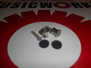 NEW - Buttons For Dunlop Original Strap Lock System - NICKEL - Picture 1 of 1