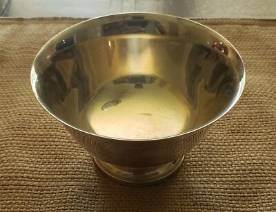 Mundial. A. Rogers Paul Revere Reproducción Cuenco Plateado 4 pulgadas con Inserto Foto 1 de 3