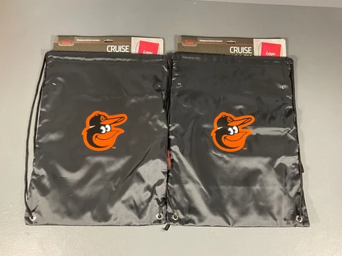 Baltimore Orioles Cruise Backsack Backpack Sackpack Bag MLB Baseball - LOT OF 2 Cover