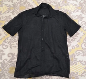 LN! Versace Mesh Sheer Blue SS Hemd Herren 39 / 170 / 84A / Medium einmal getragen! - Bild 1 von 3
