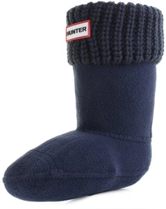 Hunter Kids 240498 Half Cardigan Boot Sock Navy Size L - Picture 1 of 3