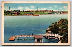 Postal Fort Adams Newport Rhode Island lino - Imagen 1 de 2