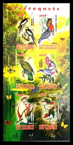 124.CONGO 2012 STAMP S/S BIRDS, PARROTS . MNH - Picture 1 of 1