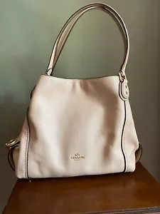 COACH Edie 31 Bolso de Hombro Cuero Bolso de Mano Madera de Playa Bolso Tostado Claro - Imagen 1 de 18