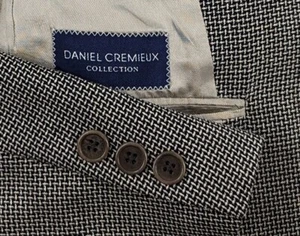 Daniel Cremieux Blazer Sport Mantel 3 Knopf Jacke 38 S Wolle Braun Nailhead - Bild 1 von 11