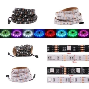 5V LED Strip 5050 RGB 0.5m 1m 2m 3m 4m 5m White/Black PCB 30LEDs/m Waterproof - Picture 1 of 13