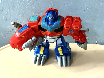 Playskool Transformers Rescue Bots 9" Optimus Prime T-Rex Talking Optimus Primal - Image 1 of 4