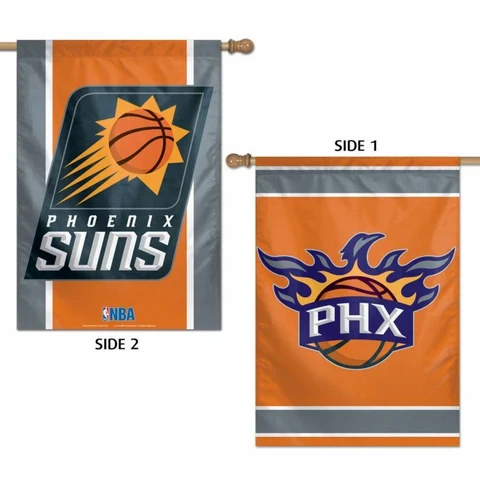 PHOENIX SUNS DOUBLE SIDED VERTICAL HOUSE FLAG 28"X40" NBA LICENSED Cover