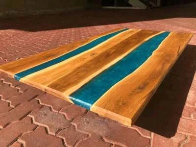Epoxy Resin Table Top 108" x 48" Handmade Home Furniture Decor - Image 1 of 4