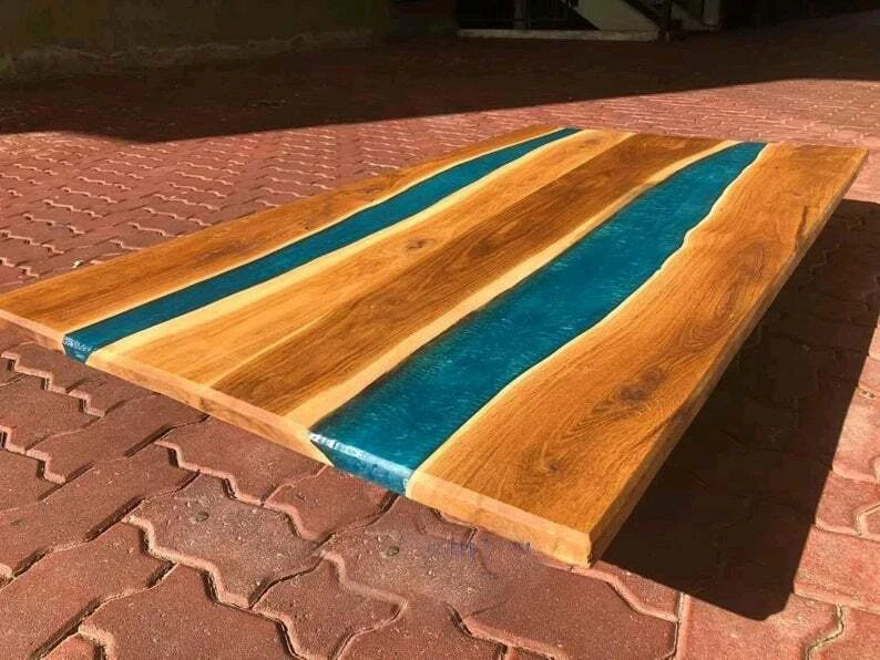 48" x 30" Epoxy Resin Table Top Handmade Home Furniture Decor - Image 1 of 1