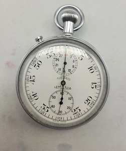 VINTAGE NERO LEMANIA WHITE DIAL STOP WATCH / N072 - Bild 1 von 4
