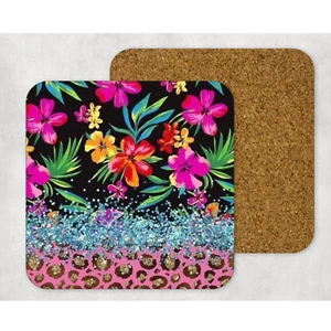 Juego de 4 posavasos de madera impresos a mano - Breeze - Imagen 1 de 3