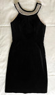 Milly of New York - Tiffany Satin Pearl/Rhinestone - Black Velvet Dress - Sz: 4