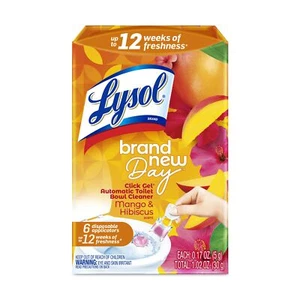 Lysol Click Gel Automatic Toilet Bowl Cleaner Gel Toilet Bowl Cleaner 6 Count - Picture 1 of 6