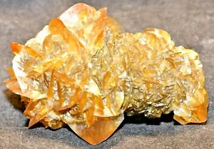 FLUO GOLDEN SELENITE GYPSUM 8 X 6 X 4 CM RED RIVER, MANITOBA CANADA #8 - Picture 1 of 3