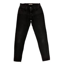 Levi's Jeans 710 Super Skinny Fit Black Womens 28W 29L Stretch Denim Zip Fly