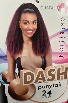OBSESSION SYNTHETIC DRAWSTRING LONG CURLY WAVY  HAIR PONYTAIL - DASH 24" - Image 1 of 4
